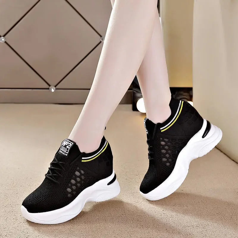 Women's Breathable Hollow Platform Sneakers