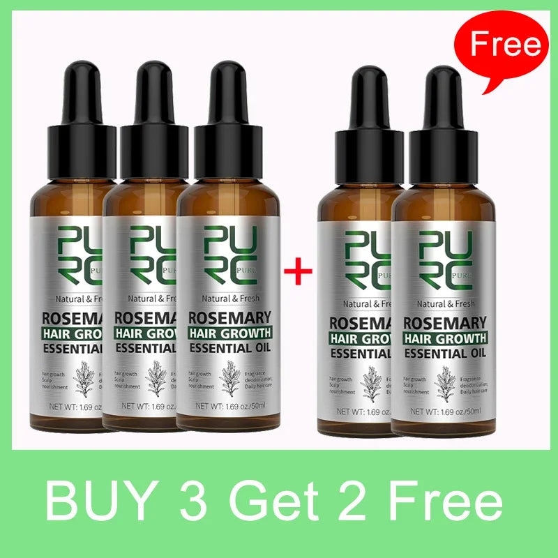 PURC Rosemary & Ginger Hair Growth Oil — Anti Hair Loss Scalp Treatment for Men & Women