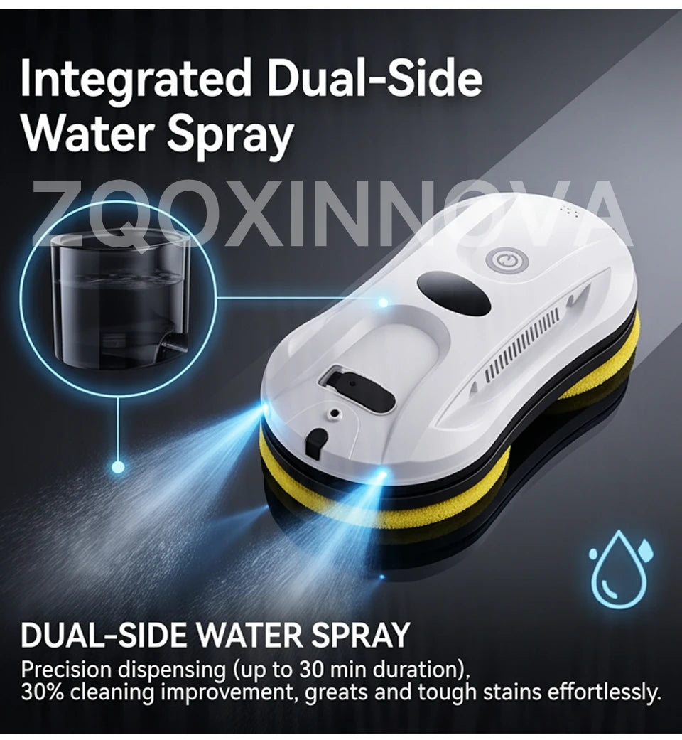 UPS Robot Window Cleaner — Smart Auto Glass Washing Robot with Remote Control & UPS Safety System