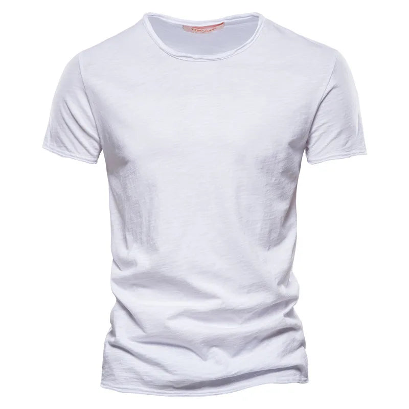 Men's 100% Cotton O-Neck Short Sleeve T-Shirt — Classic Crew Neck Essential
