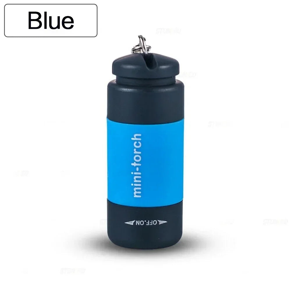 USB Mini Keychain Flashlight – Rechargeable EDC Torch, Waterproof, 16 Colors, Pocket-Sized LED Light