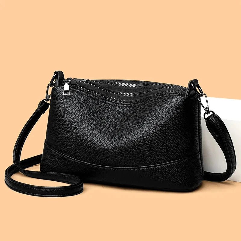 Soft PU Leather Shell Shoulder Bag – Fashion Luxury Crossbody Tote for Women