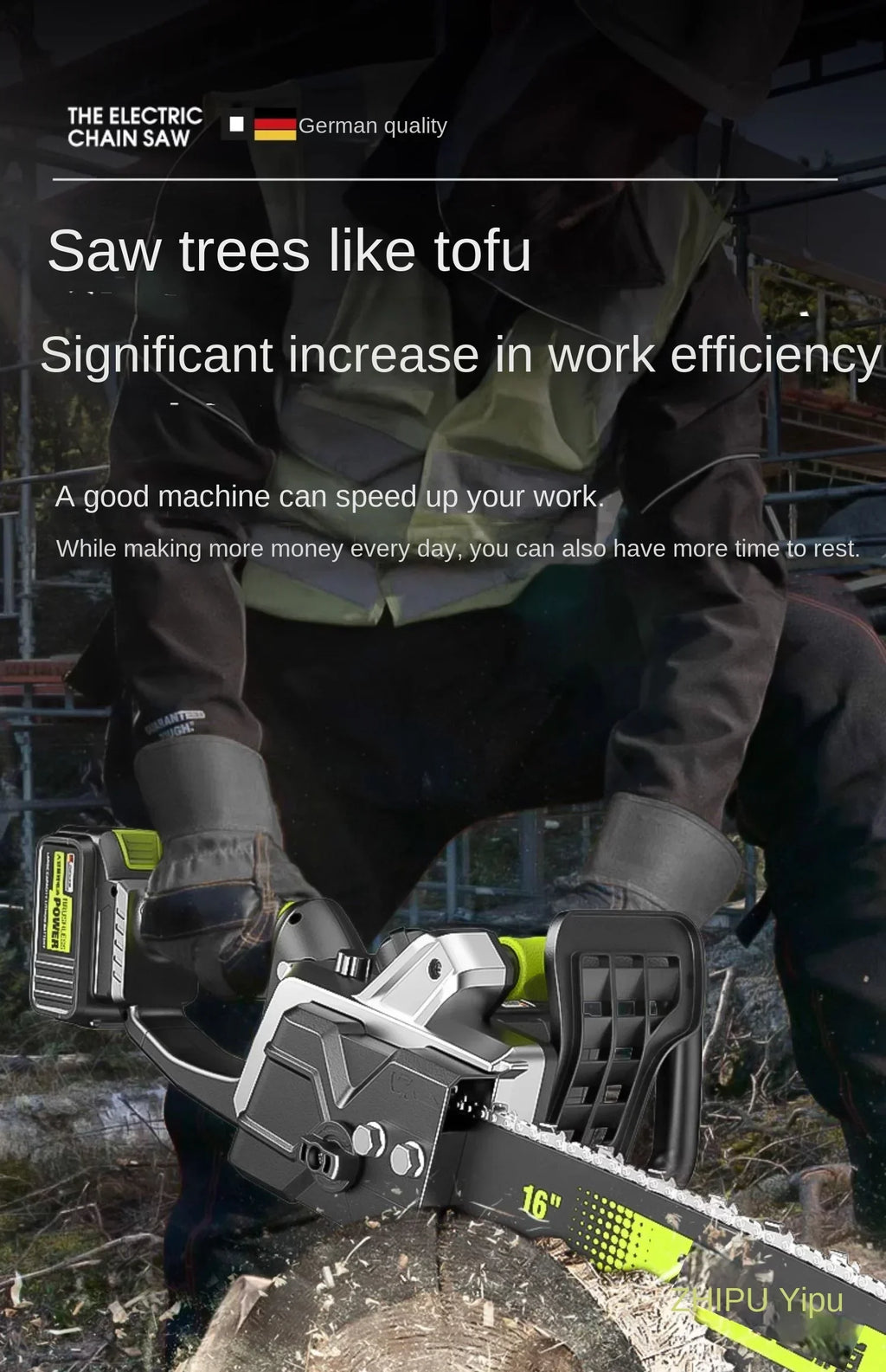 Portable Handheld Electric Saw — Cordless Mini Chainsaw for Wood Cutting