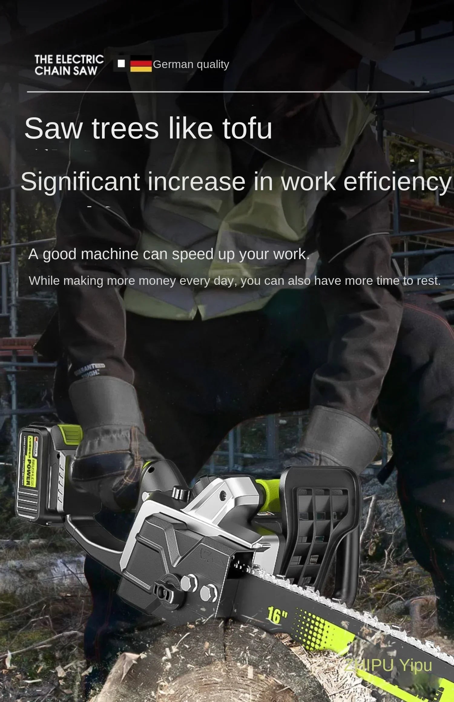 Portable Handheld Electric Saw — Cordless Mini Chainsaw for Wood Cutting