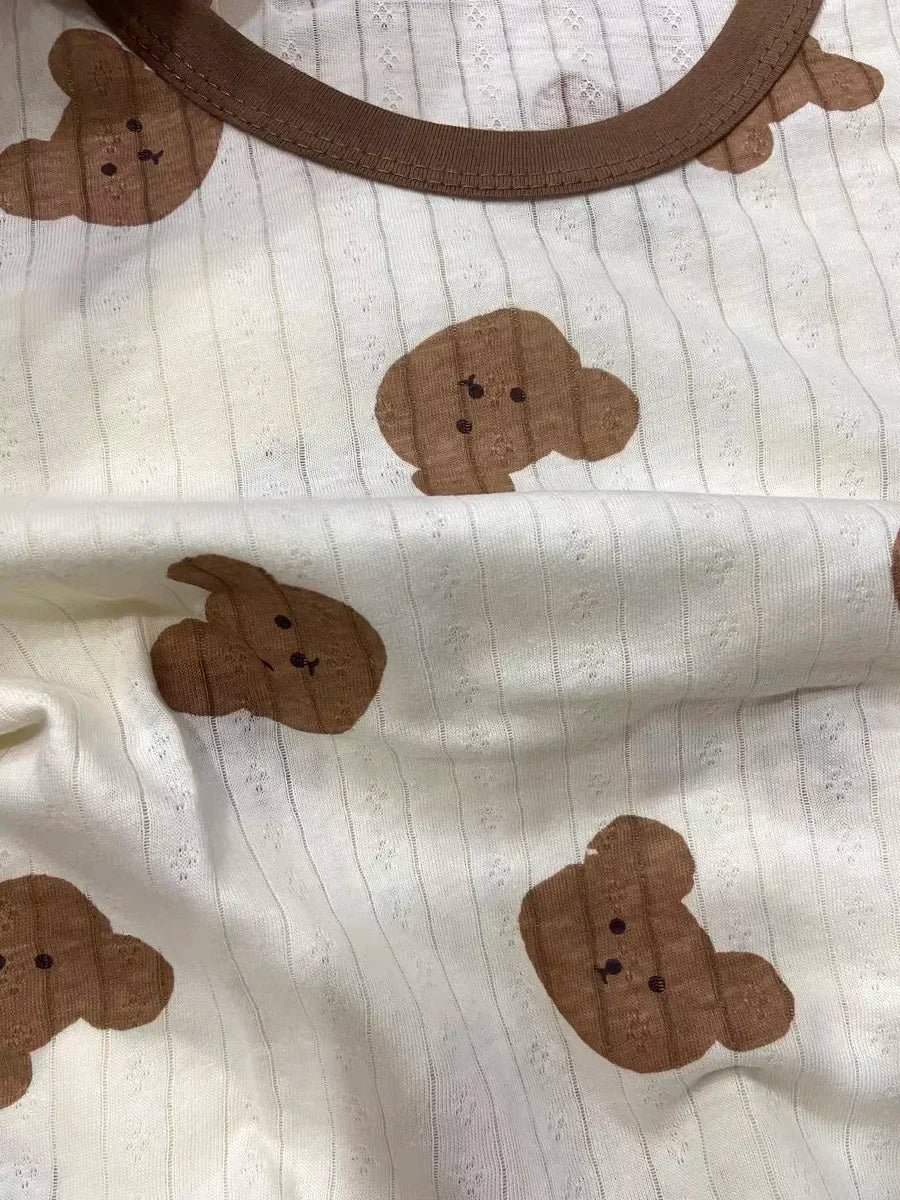 Kids' Long Sleeve Cartoon Pajamas | Lightweight Comfortable Fabric Sleepwear Outfit