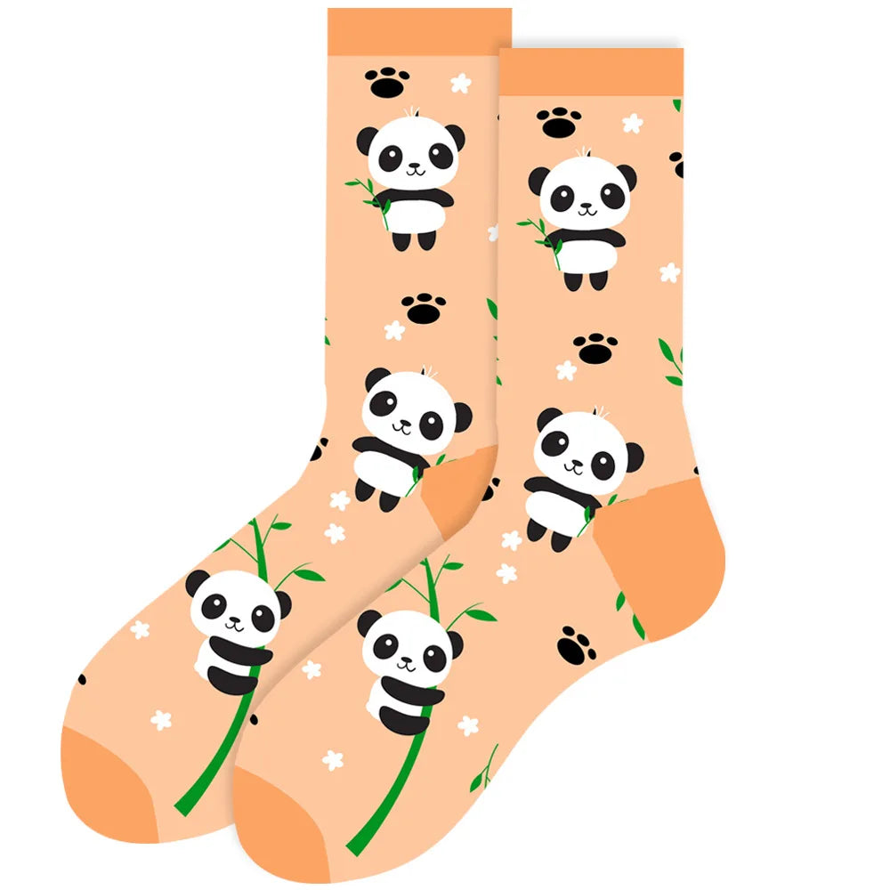 Women's Animal Print Socks – Cotton-Blend Crew