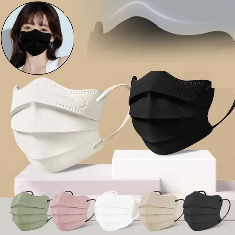 Butterfly-Shaped 3-Layer Disposable Face Masks — 50 Pack