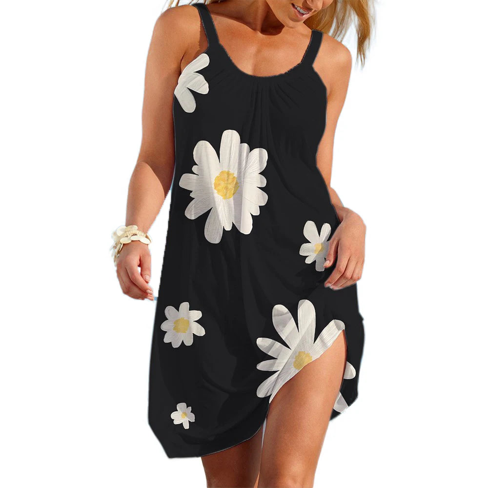 Bohemian Slip Dress — Loose Casual Beach Maxi Dress for Women