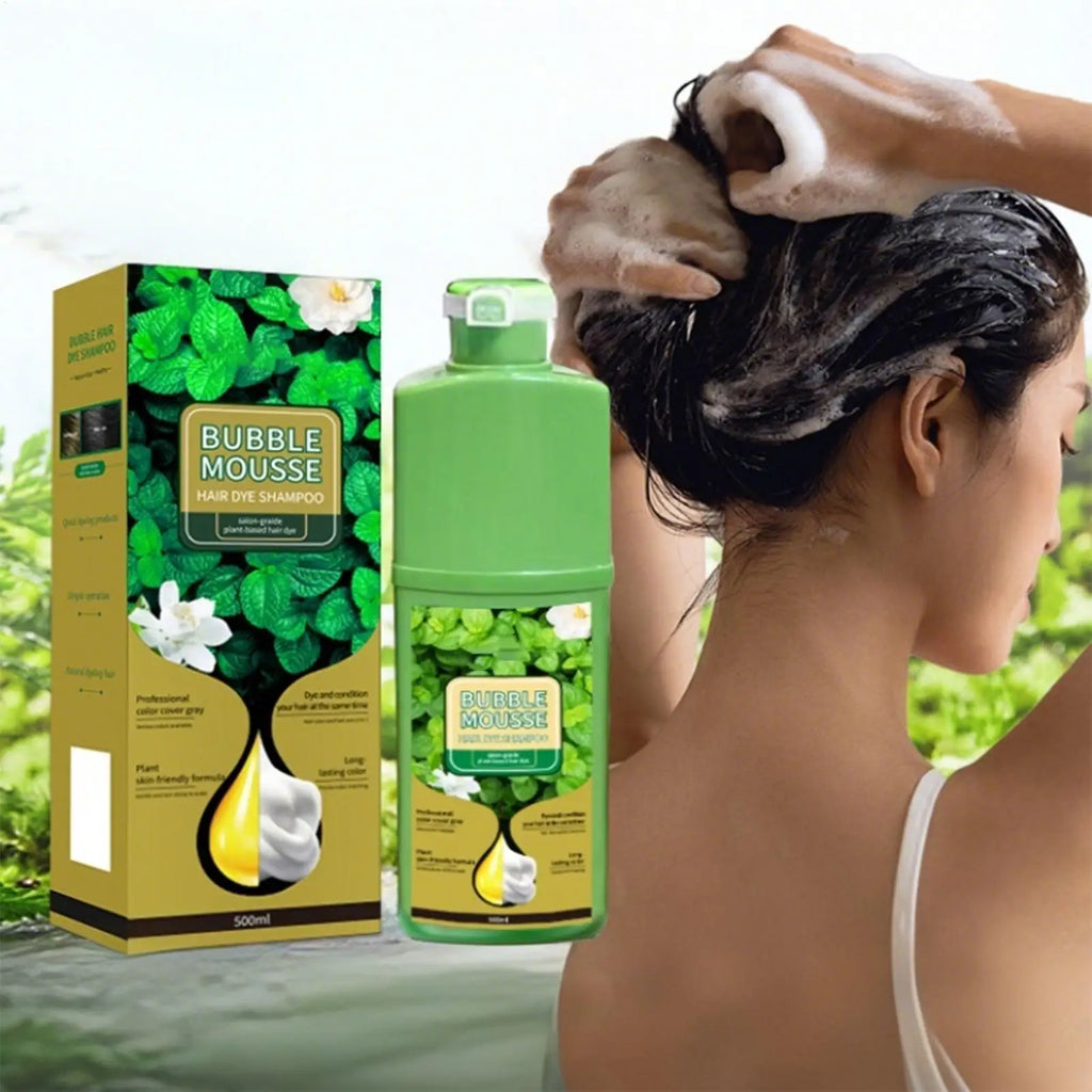 Natural Plant Herbal Hair Dye Shampoo 5 Minutes Change Hair Color Non-irritating Repairs Gray White Hair Care Products Women Men