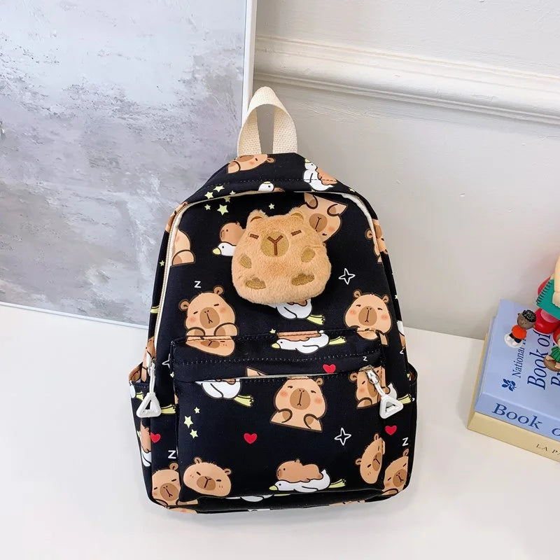 Capybara Backpack – Kids Nylon School Bag