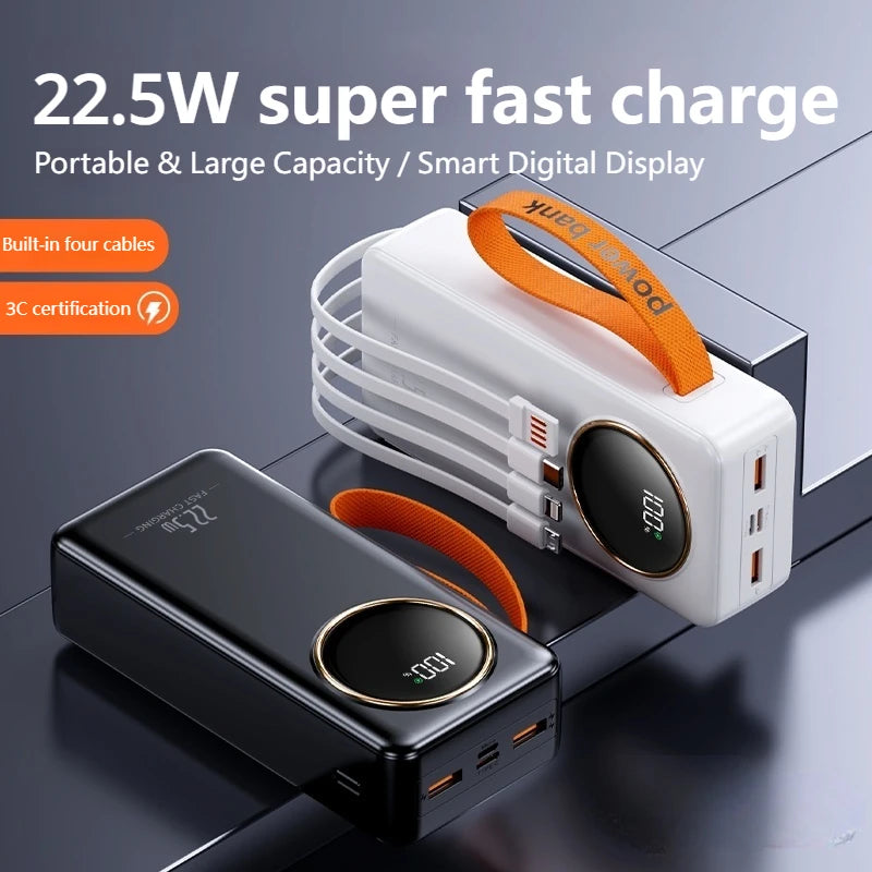 80000mAh 22.5W Portable Power Bank — High-Capacity Battery for Phones & Tablets