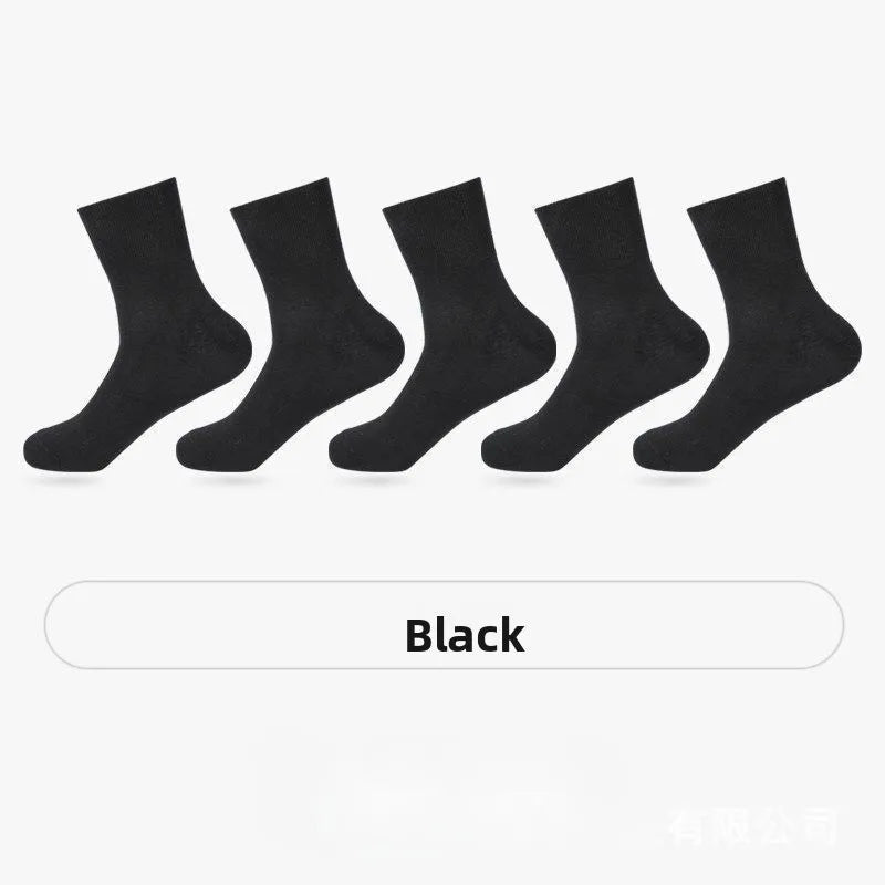 Women's Diabetic Non-Binding Socks – 5 Pairs for Pregnant, Elderly & Everyday Comfortable Breathable Black & White