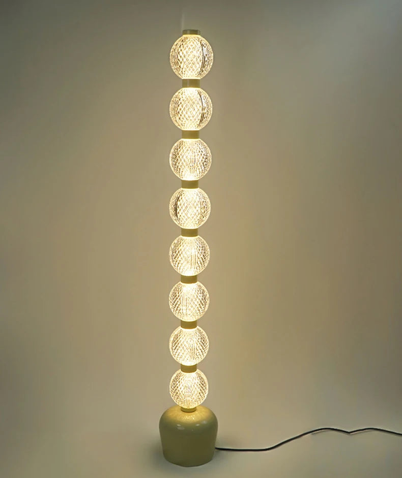 Globe Floor Lamp – Eight-Light Vertical Design