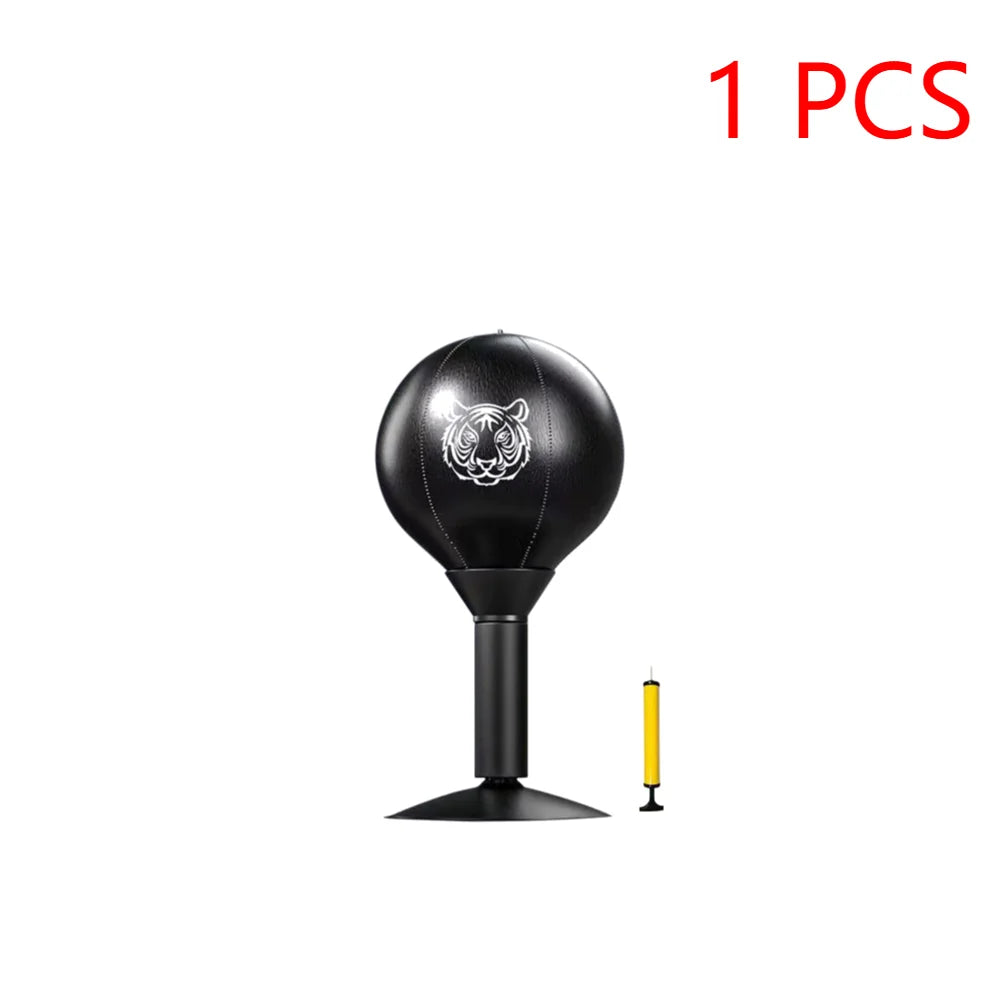Desktop Punching Bag – Free-Standing Stress Relief Boxing Ball with Spring Base, PU, Air Pump Included