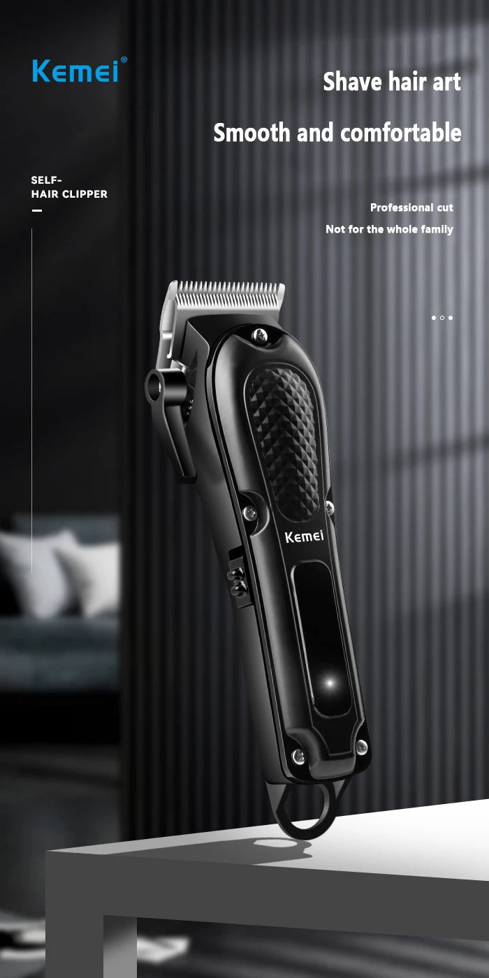 Kemei KM-1071 / KM-2299 / KM-2024 Cordless Hair Clipper – Wet/Dry, USB Rechargeable, CE & CCC