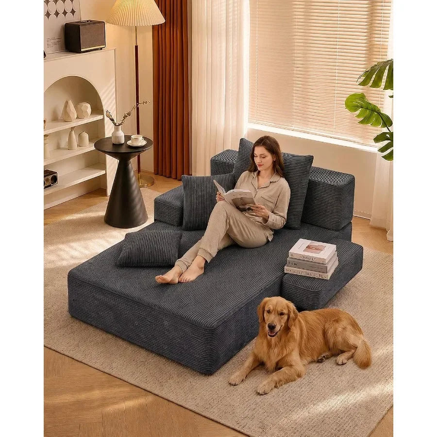 79.5-Inch Oversized Boneless Chaise Lounge
