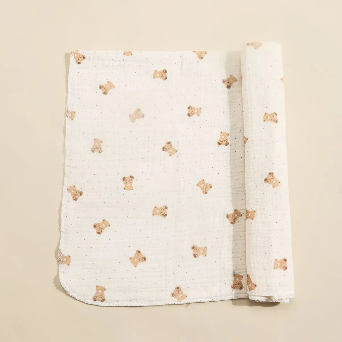 Cartoon Print Cotton Muslin Baby Swaddle Blanket – Soft Breathable Newborn Receiving Blanket