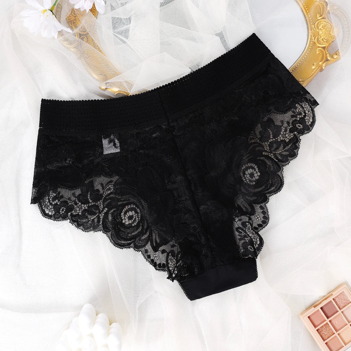 Women's Low Waist Floral Lace Panties | Comfortable Soft Briefs Underwear