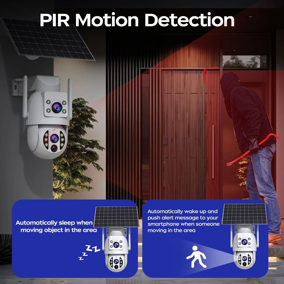 JOOAN Solar Wi-Fi Security Camera with Motion Alerts