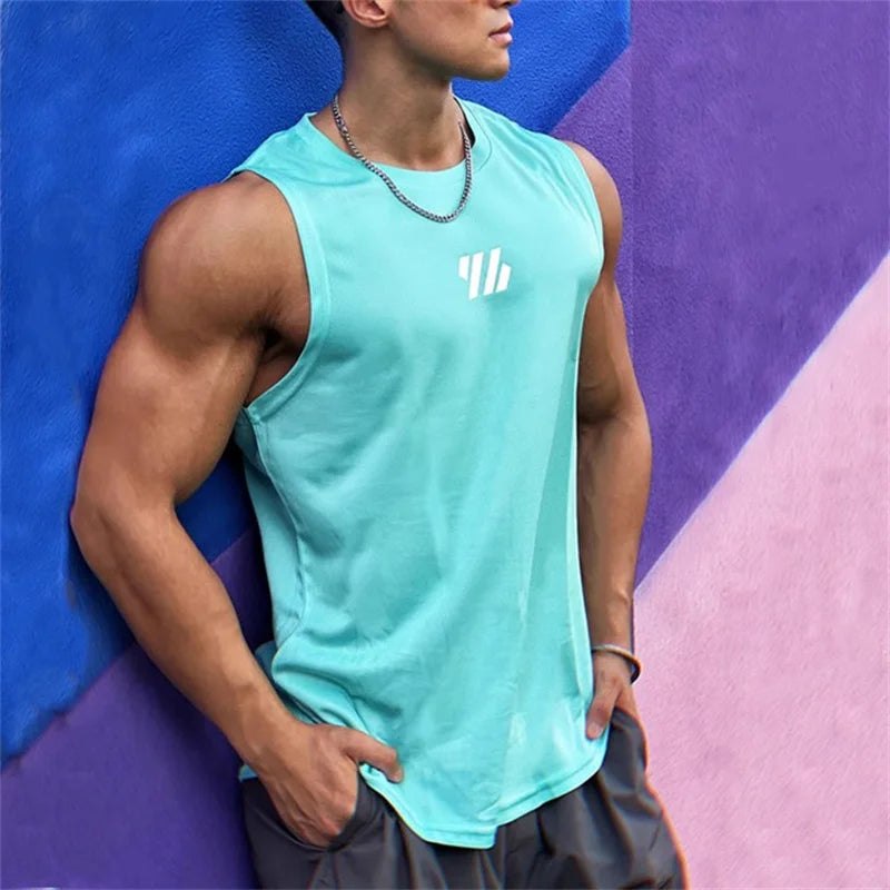 Men's Mesh Sleeveless Gym Vest — Breathable Athletic Training Top
