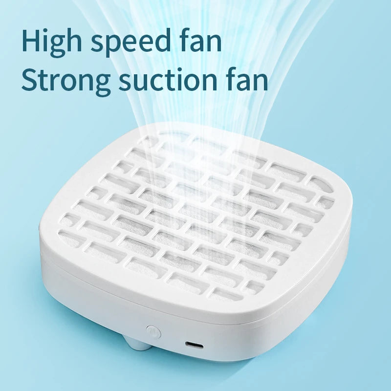 Mini Nail Dust Collector Extractor Fan – USB Powered Manicure Vacuum with Paper Filter
