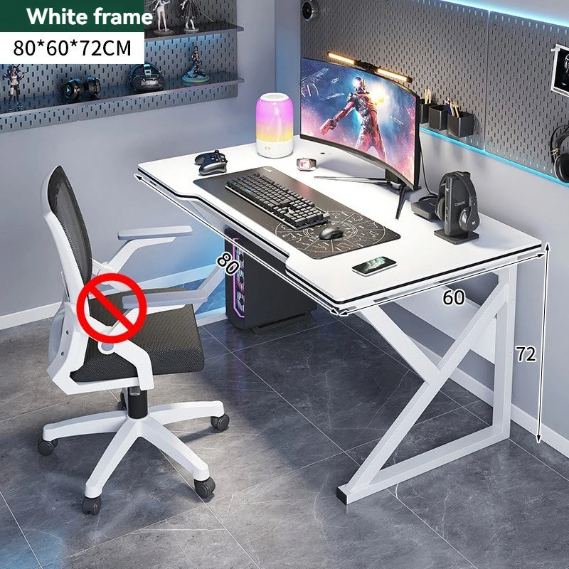 Simple Computer Desk — Metal Frame Home Office, Student, Gaming & E-Sports Workbench