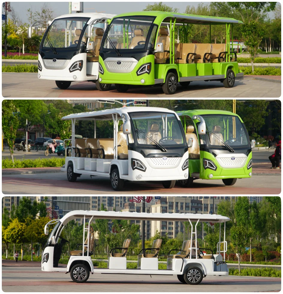 2026 Hot Selling 8-Seater 11-Seater Electric Four-Wheel Golf Cart Scenic Manor/Villa/Tourist Electric Bus