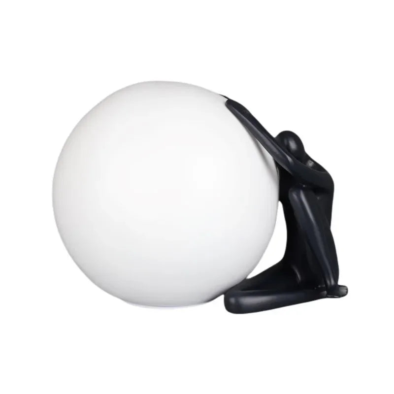 Sculptural Globe Lamp – Figure and Frosted Glass