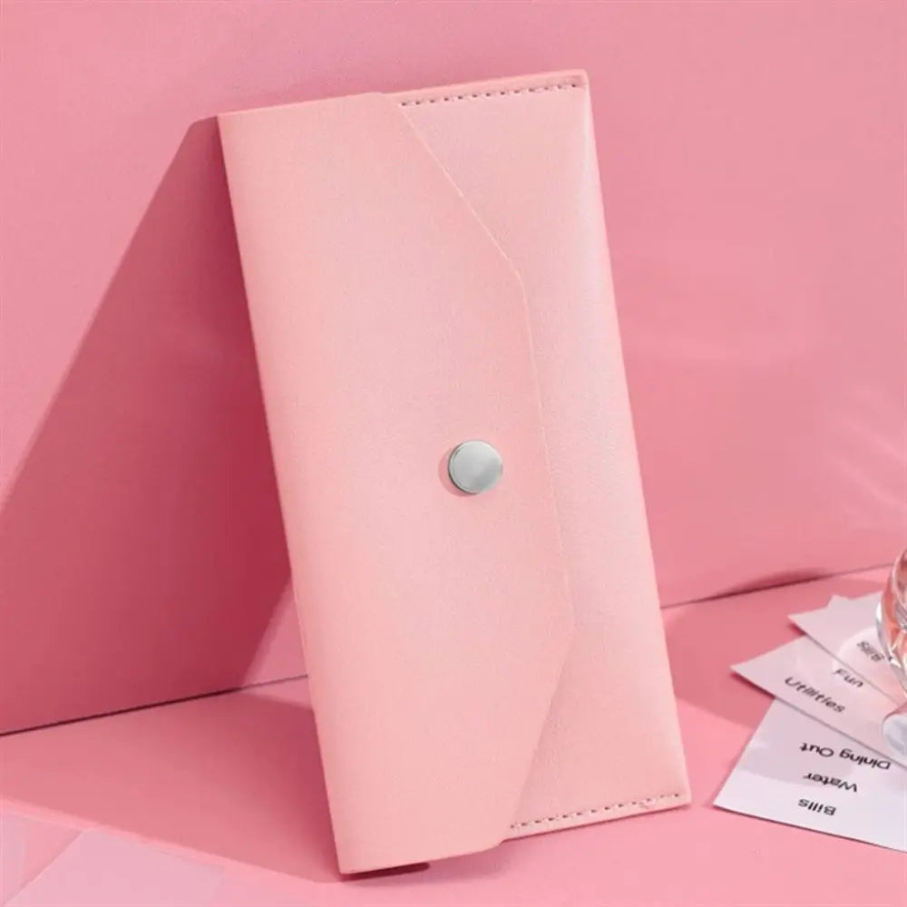 Ultra-Thin Cash Envelope Wallet – Waterproof PU Leather Money Organizer & Card Holder