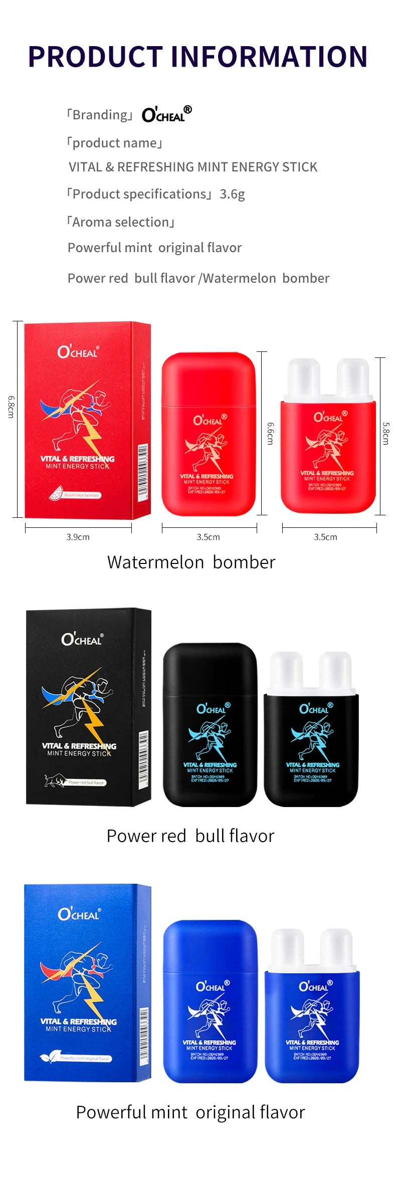 Dual Hole Aromatherapy Inhaler Stick 3.6g – Energizing Scent Vapor Bar