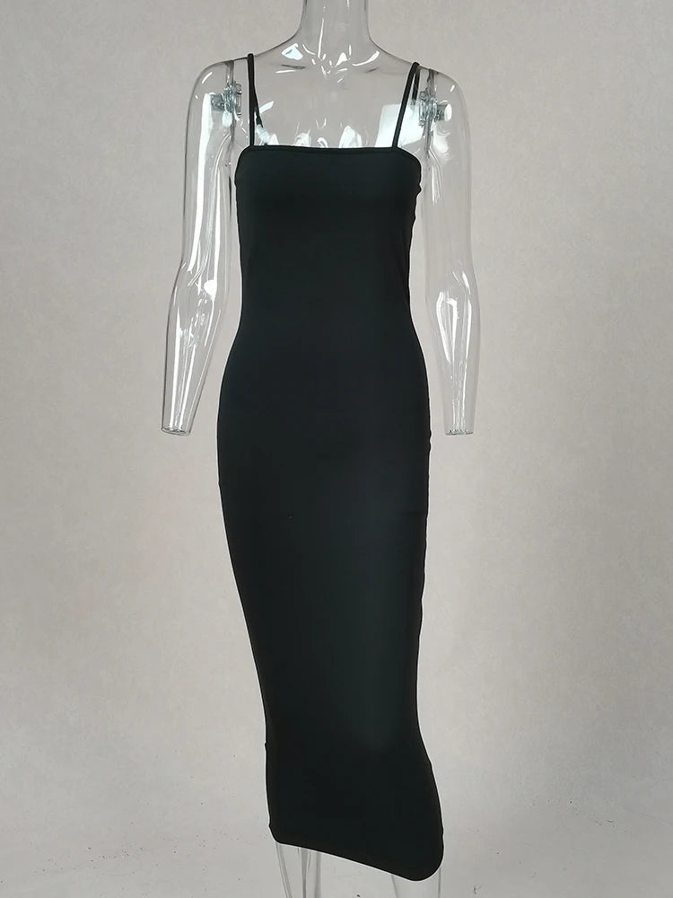 Backless Sling Maxi Dress — High Elastic Sleeveless Club Suspender Dress