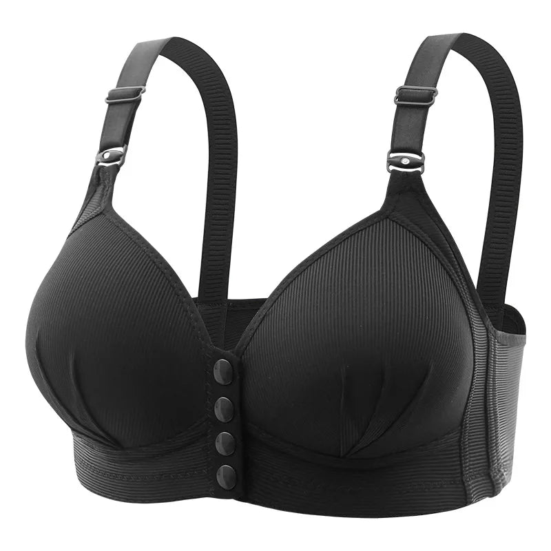 Front-Buckle Push-Up Bra — Adjustable, Breathable & Available in Plus Sizes
