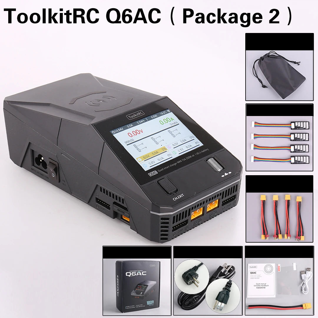 ToolkitRC Q6AC Multi-Chemistry Battery Charger — LiPo, LiFePO4, NiMH & Lead-Acid