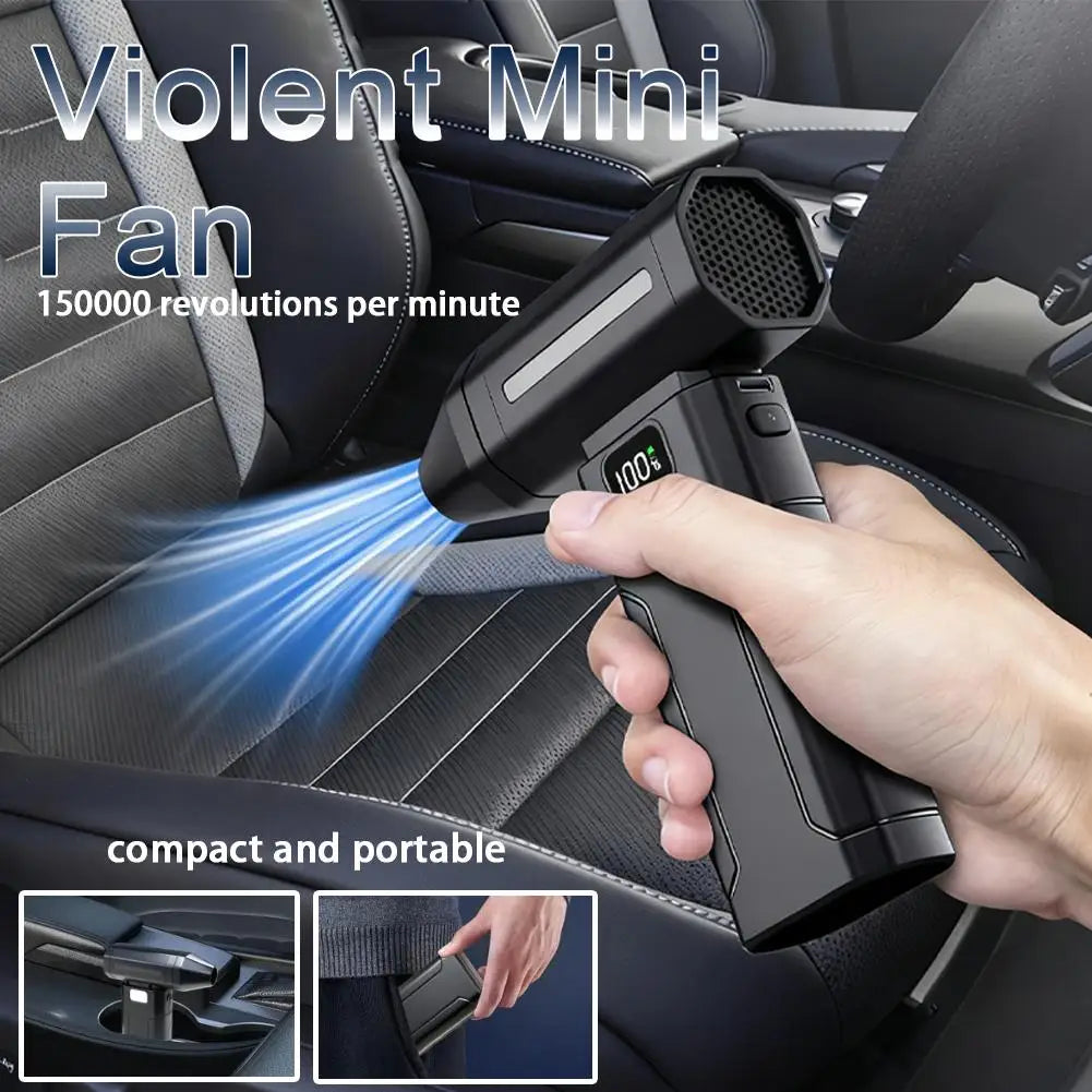 X8 Brushless Turbo Jet Fan Blower — 150,000 RPM Portable Electric Air Blower & Dust Cleaner, 5 Speeds