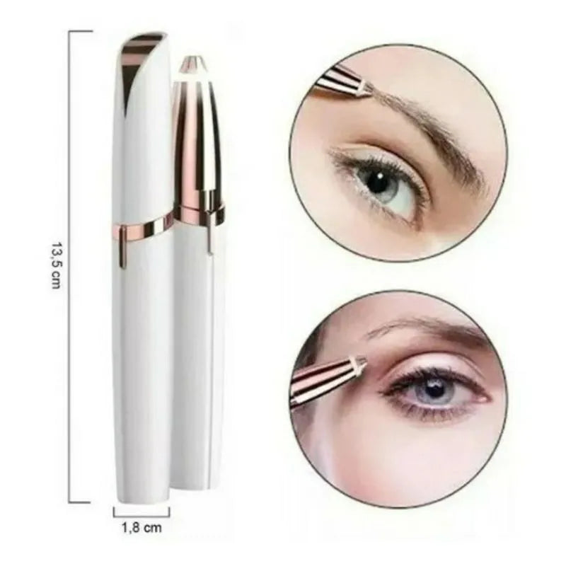 Painless. Precise. Perfect Brows. — USB Rechargeable Electric Eyebrow Trimmer | Facial Hair Remover, Built-In Light, Portable, Women