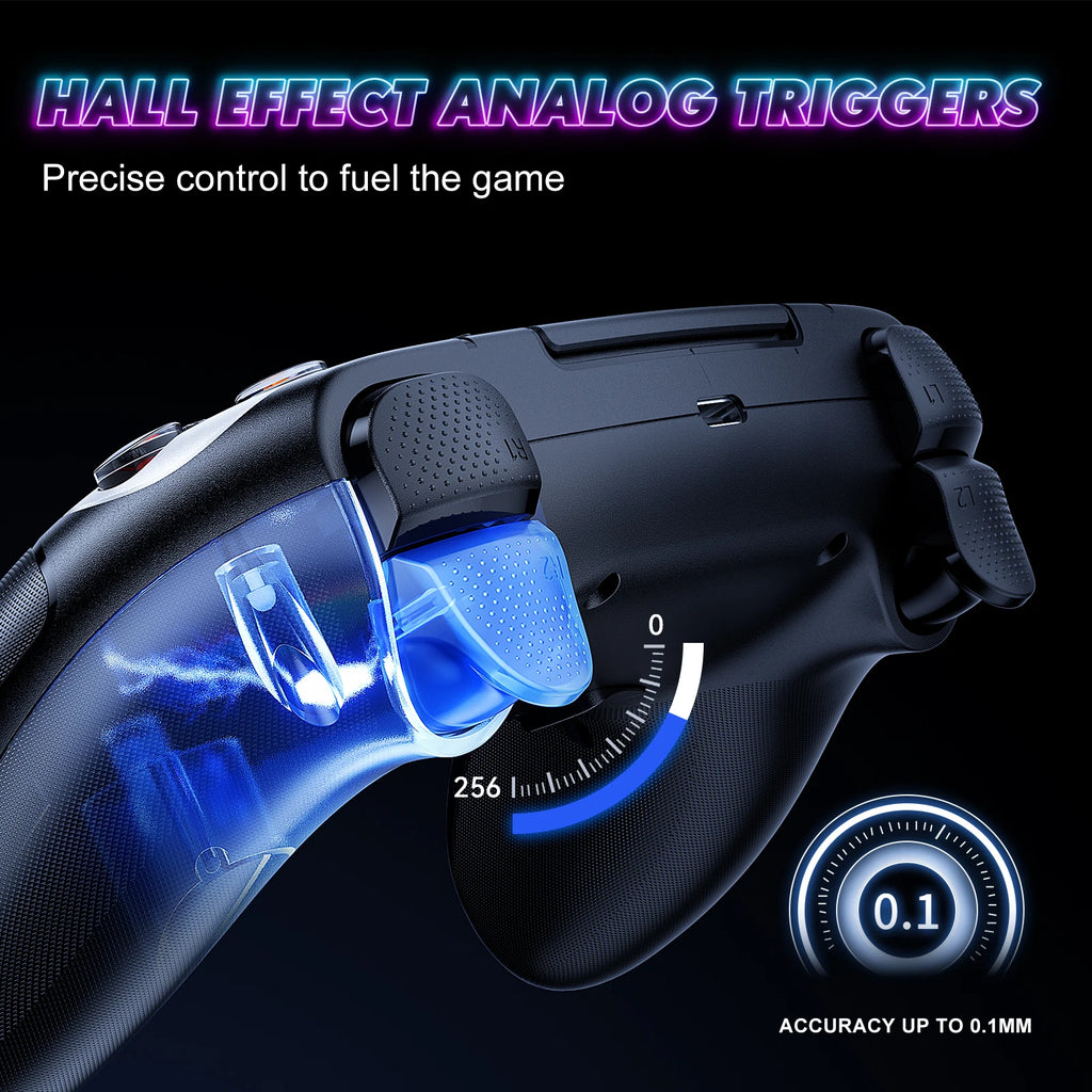 Wireless PS5 Controller – Turbo, Hall Trigger, Touchpad, Vibration & Bluetooth Gamepad