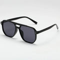 Vintage Unisex Square Sunglasses — UV400 Black Lens Fashion Shades for Men & Women