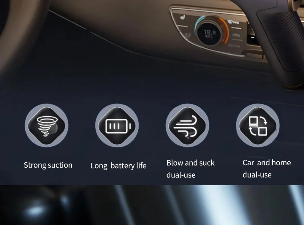 Cordless Car Vacuum & Blower – HEPA Filter, Basic & Pro