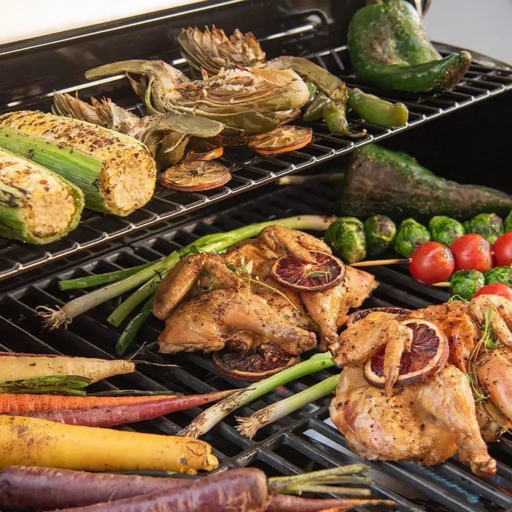 4-Burner Propane Gas Grill with Side Burner | 52,000 BTU, 562 Sq. In., Stainless Steel Lid & Control Panel, Cast Iron Grates, Outdoor Cooking