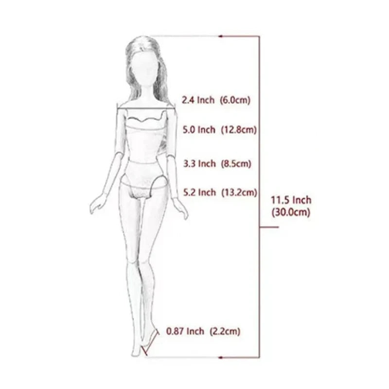 30-Piece Doll Clothes & Accessories Set — Fashion Dresses, Tops, Shoes & More