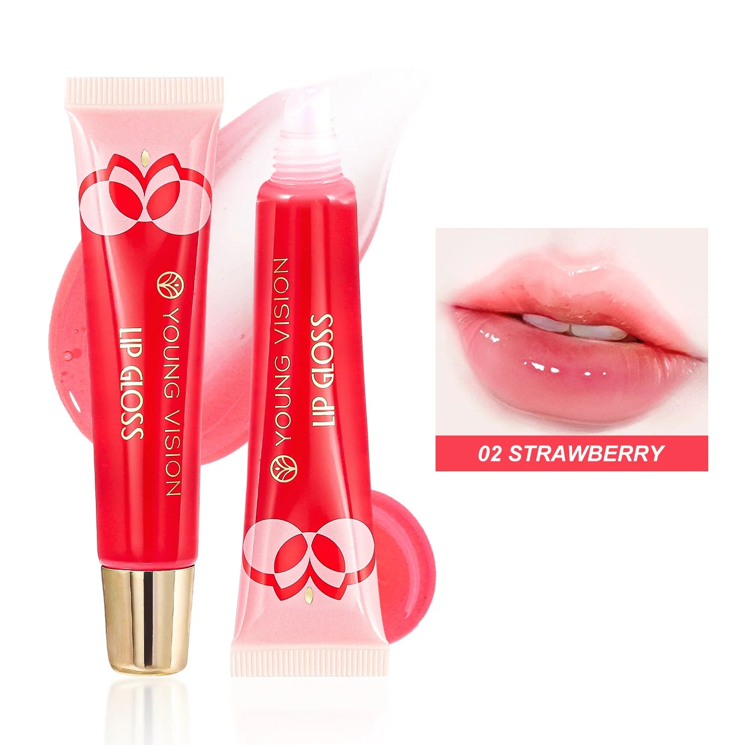 6 colors Lip Gloss Long lasting Moisturizing Mirror Lip Oil, Fruit Flavor, Pudding Lip Moisturizing, Water Radiant Lip Honey