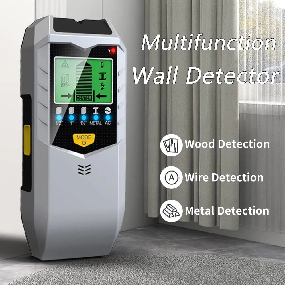 5-in-1 Electronic Wall Detector — Metal, Stud & Wood Finder