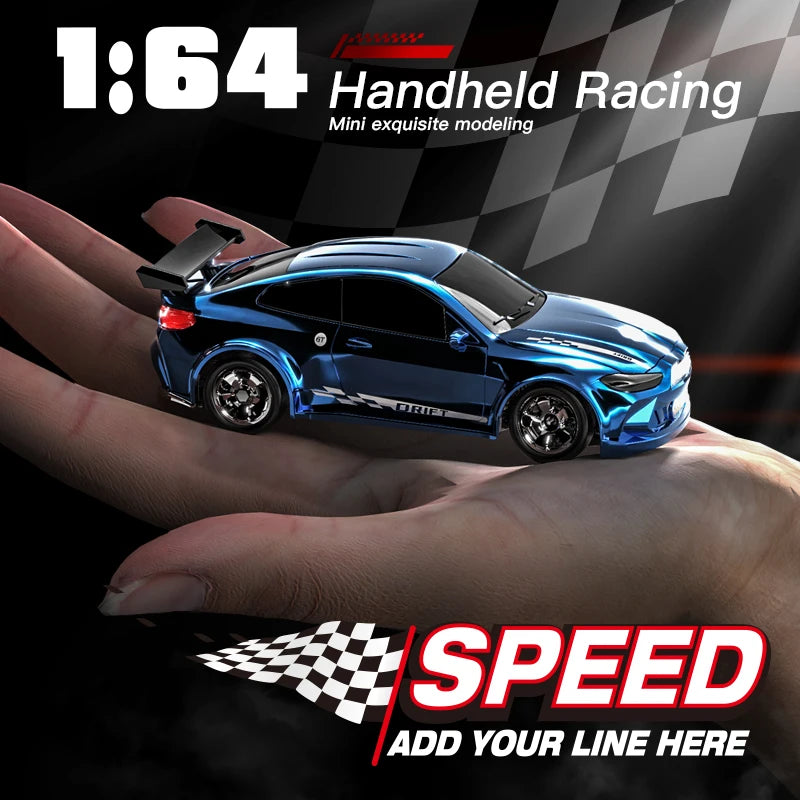 KF20 1/64 Scale Mini 4WD RC Drift Car – High Speed GTR Desktop Racing Model