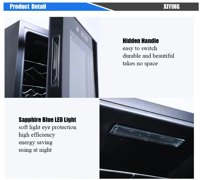 78L Freestanding Wine Cooler Fridge — 32-Bottle Stainless Steel Wine Cabinet for Household & Hotel Use