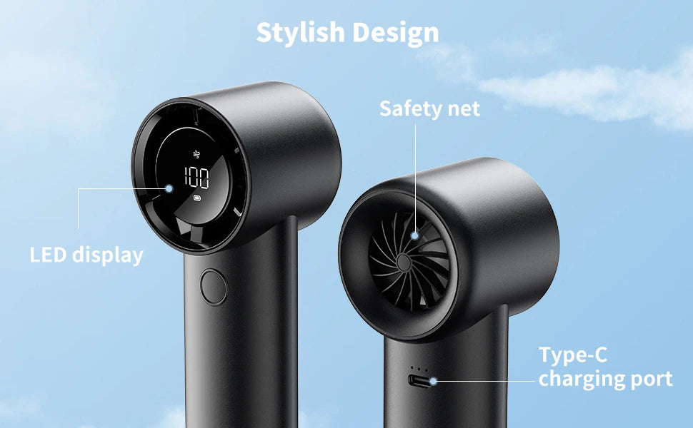 coldSky Portable Handheld Fan — 6000mAh 5-Speed Cooling Fan