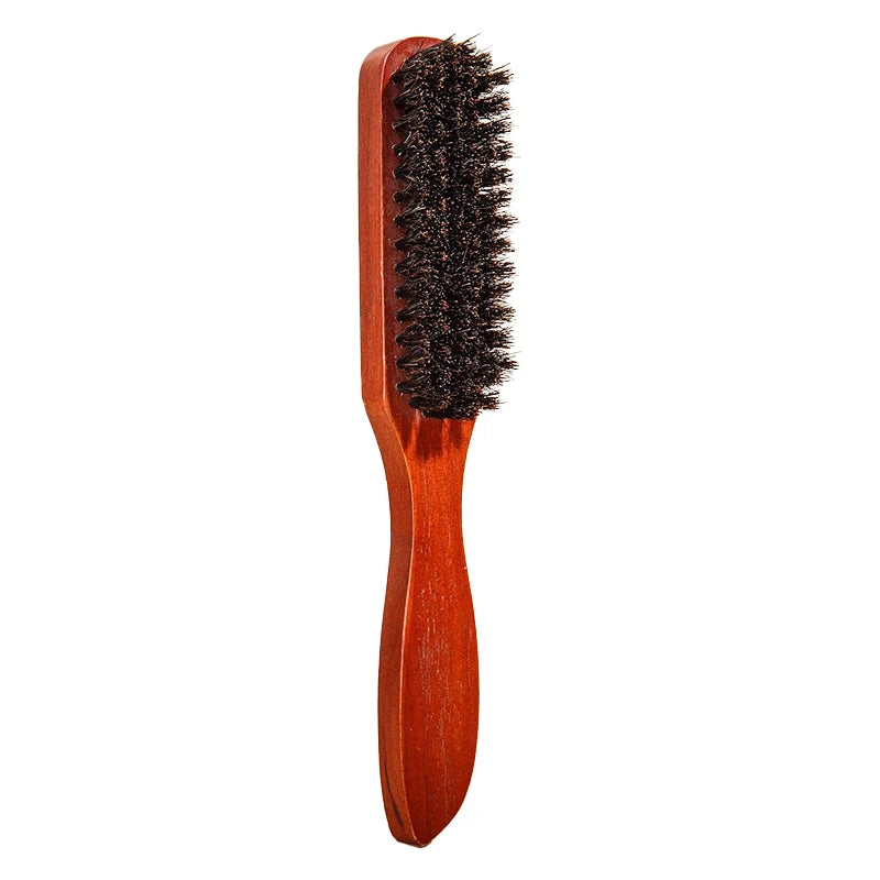 Premium Bristle Hairbrush with Wooden Handle – Frizz Reducer & Scalp Massage Brush