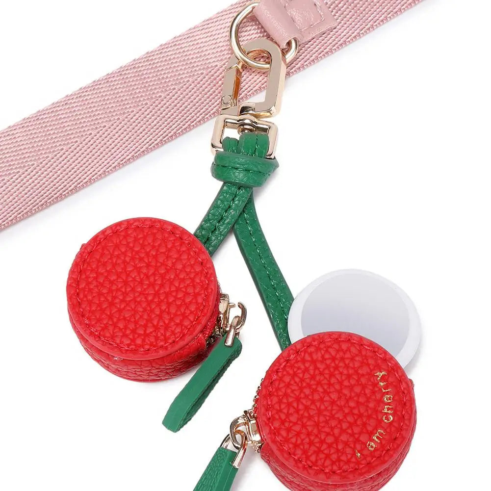 Cute Fruit Shape Leather Coin Purse – Mini Zipper Earphone Bag, Keychain Pendant Wallet for Women & Girls