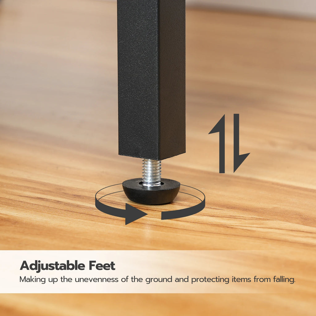 Bedside Nightstand with Built-In Charging Station — 2 AC Outlets & 2 Power Ports