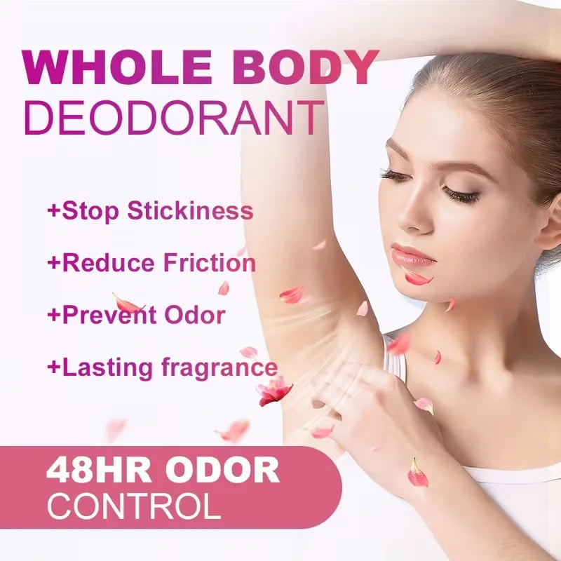 Rose Deodorant Cream Stick 40g – 72-Hour Odor Control Unisex Body Care
