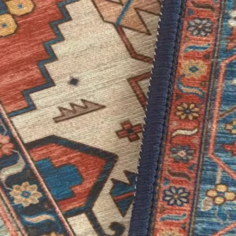 American Retro Style Large Area Rug – Anti-Slip Washable Carpet for Living Room & Bedroom